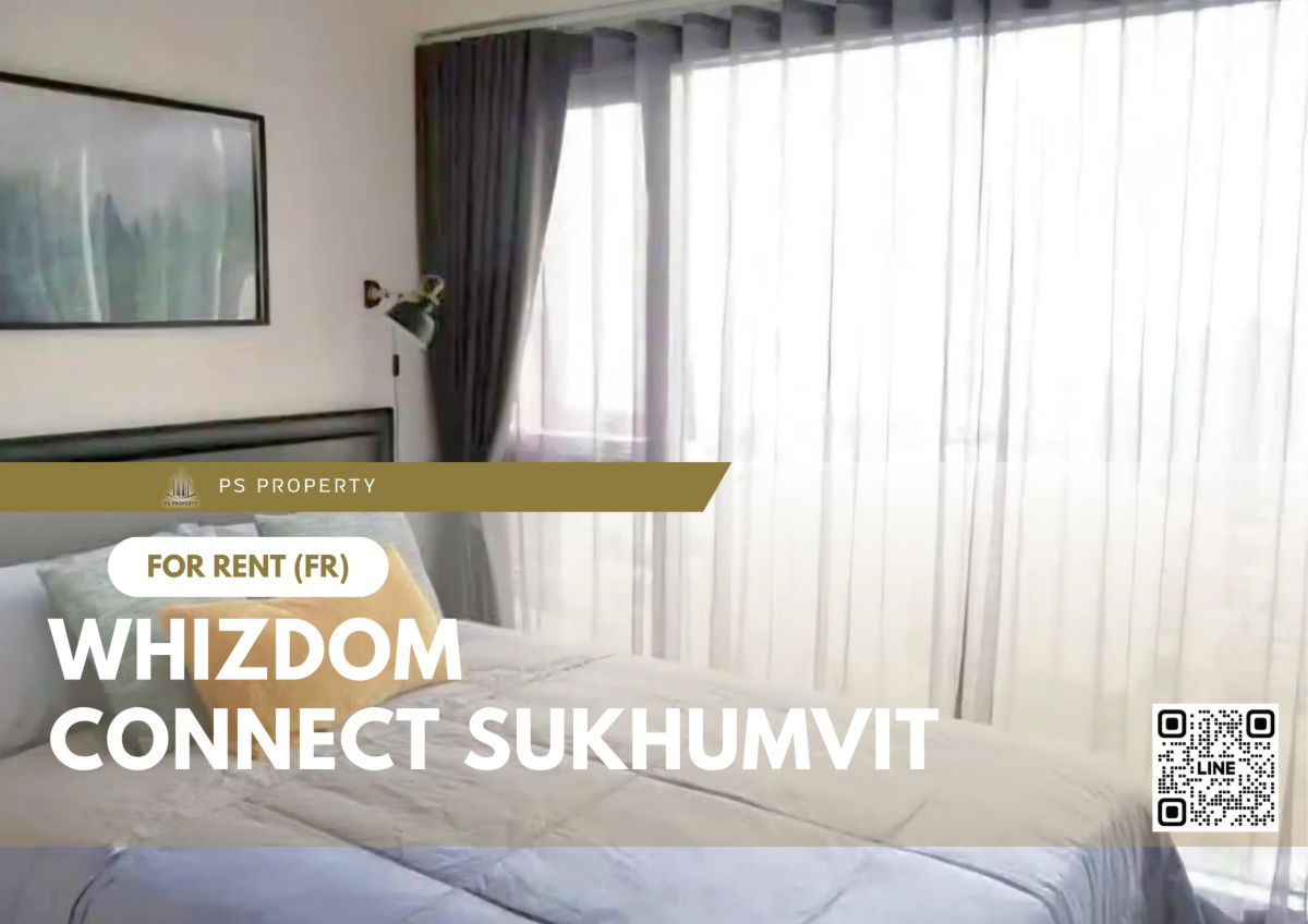 For rent ✨ Whizdom Connect Sukhumvit ✨ beautifully decorated, fully furnished. Electrical appliances near BTS Punnawithi