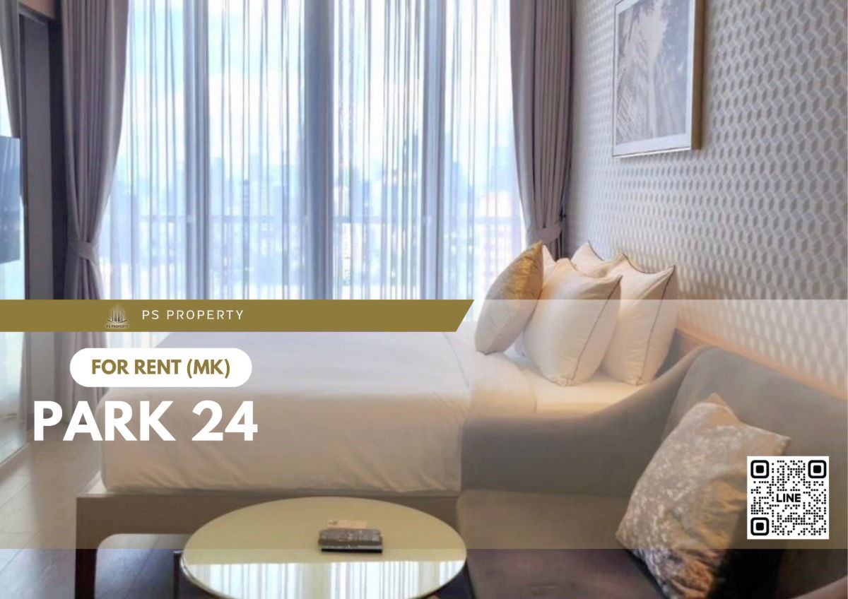 For rent 📍Park 24 📍 near BTS Phrom Phong, complete with furniture and electrical appliances.