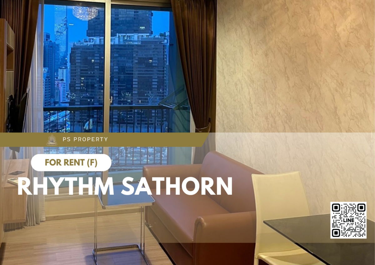 For rent 📍 Rhythm Sathorn 📍 Fully furnished and electrical appliances, near BTS Surasak.