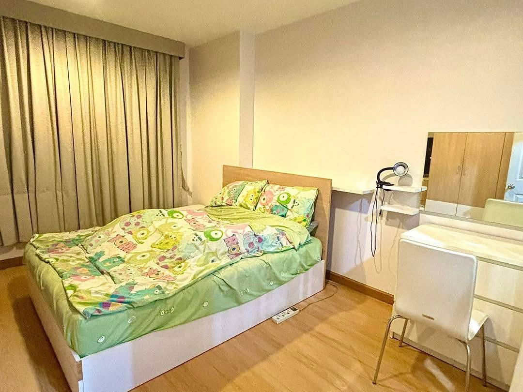 P567 Condo for rent Life @ Ratchada-Suthisan, next to MRT Suthisan, large room, fully furnished, washing machine included, ready to move in