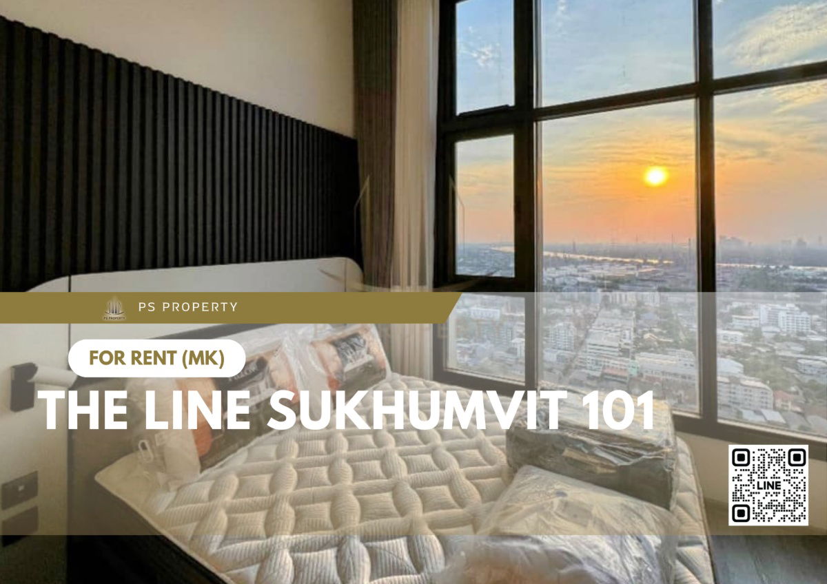 For rent ✨ THE LINE Sukhumvit 101 ✨ complete furniture and electrical appliances, near BTS Punnawithi.