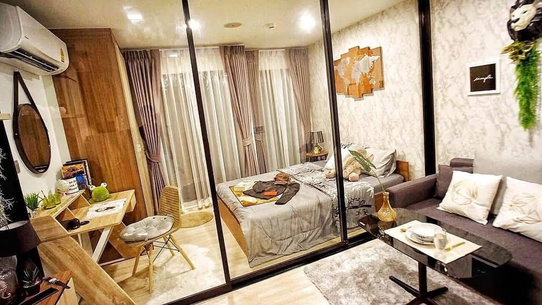 P631 Condo for rent Kave Condo, near Bangkok University, beautifully decorated room, fully furnished, has washing machine, special price
