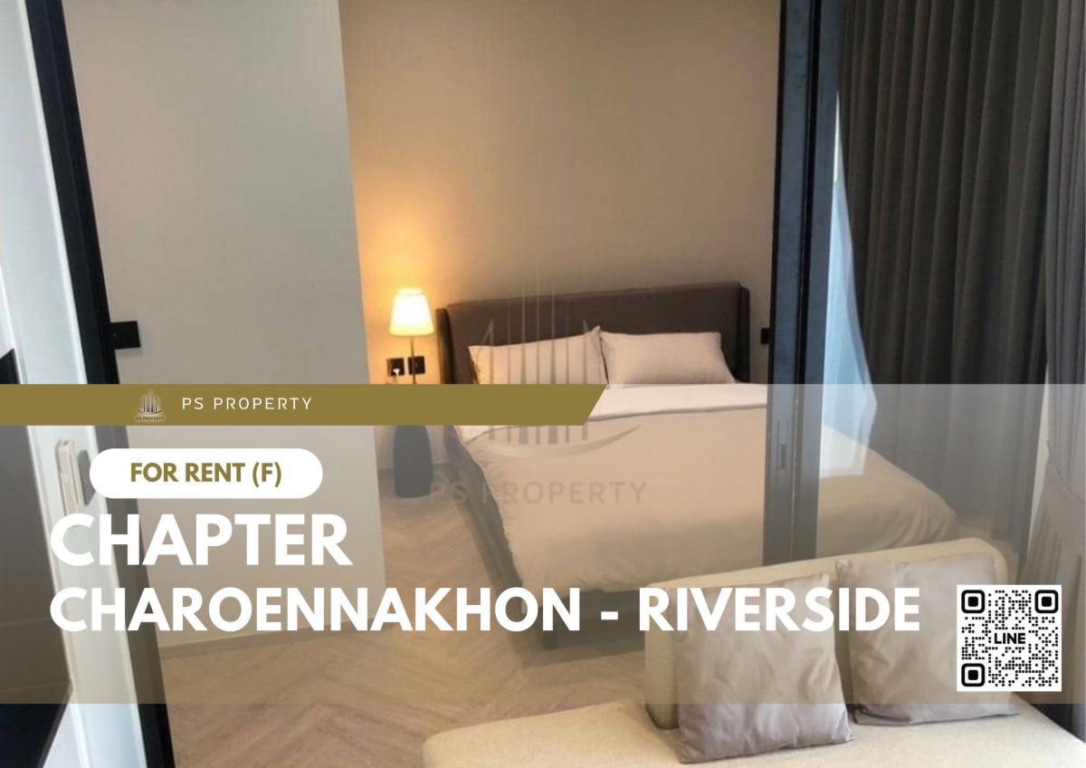 For rent ✨ Chapter Charoennakhon - Riverside ✨ complete furniture and electrical appliances, near BTS Krung Thonburi.