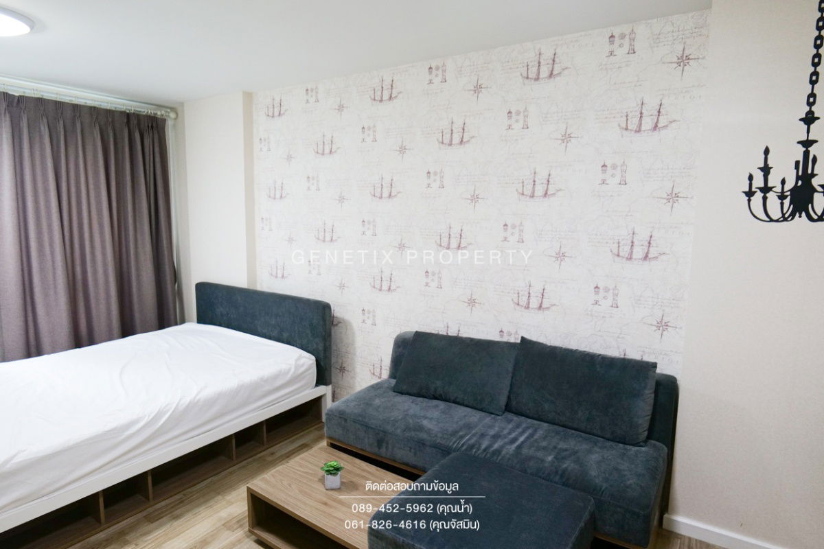 Condo for rent, d condo phase 2 30.10 sqm. Fully furnished 8,500 THB / month