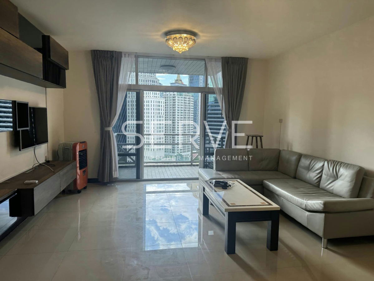 2 Beds with Bathtub Large Room 136 sq.m. Good Location Close to BTS Phloen Chit 750 m. at All Season Mansion Condo / For Rent