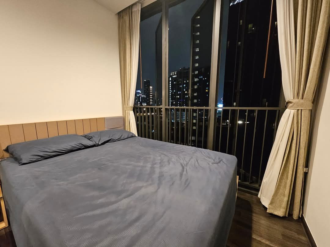 P652 Condo for rent The Line Asoke Ratchada, good location, beautiful room, fully furnished, washing machine included, ready to move in
