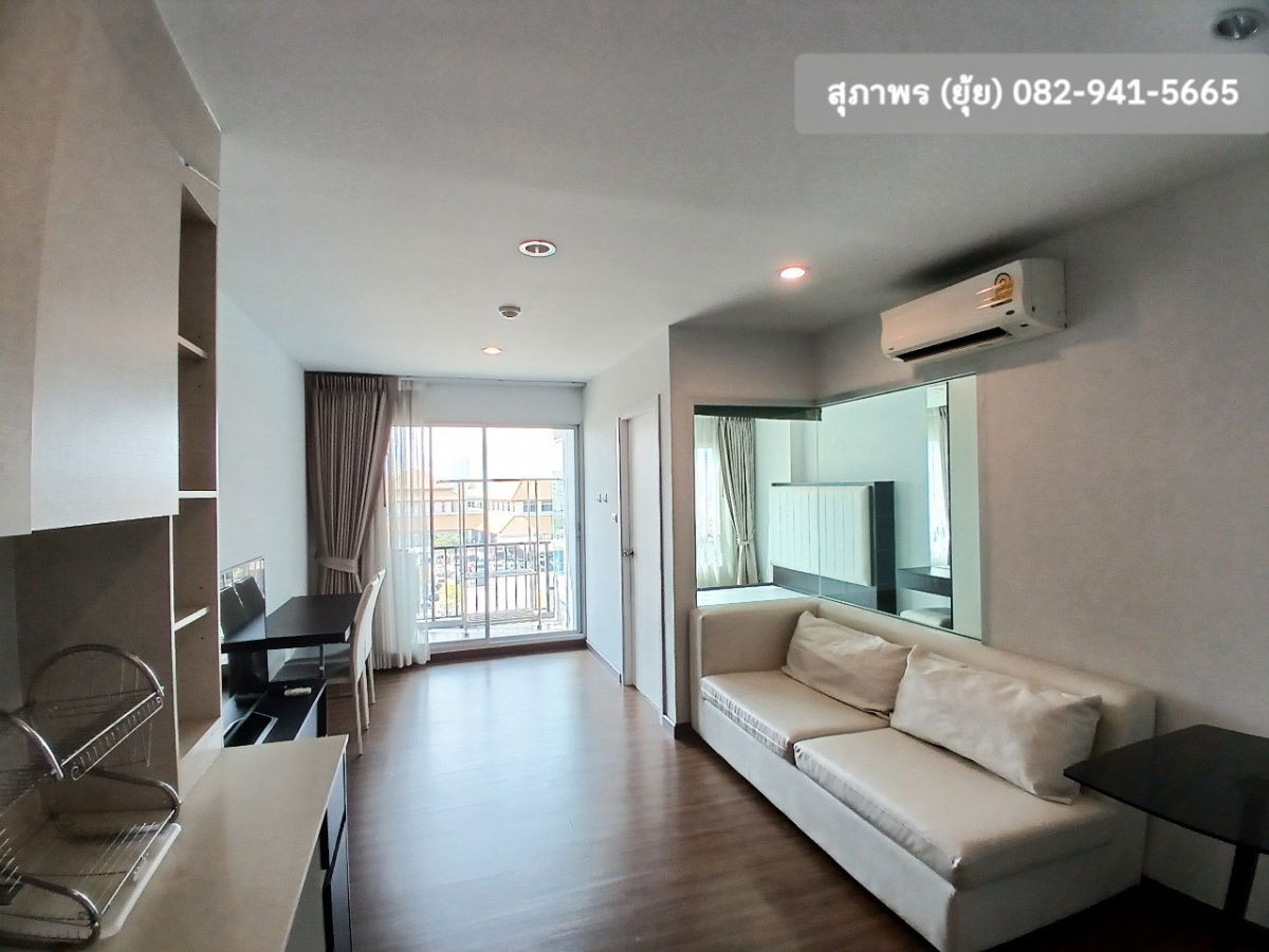 📍 35 sqm. Single bedroom for Rent, HallMark Chaengwattana, Corner room, fully furnished with water strainer