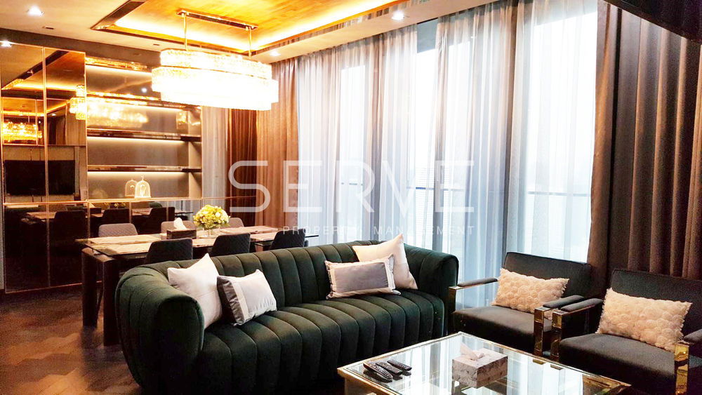 RARE ITEM - Premium & Luxury Style 3 Beds Unit on Super High Fl. 35+ BTS Phloen Chit/ Condo For Rent-Noble Ploenchit