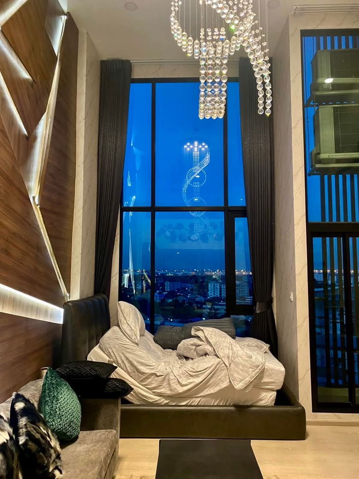 P664 Condo for rent Knightbridge Phaholyothin Interchange, next to BTS, beautiful Duplex room, fully furnished, ready to move in