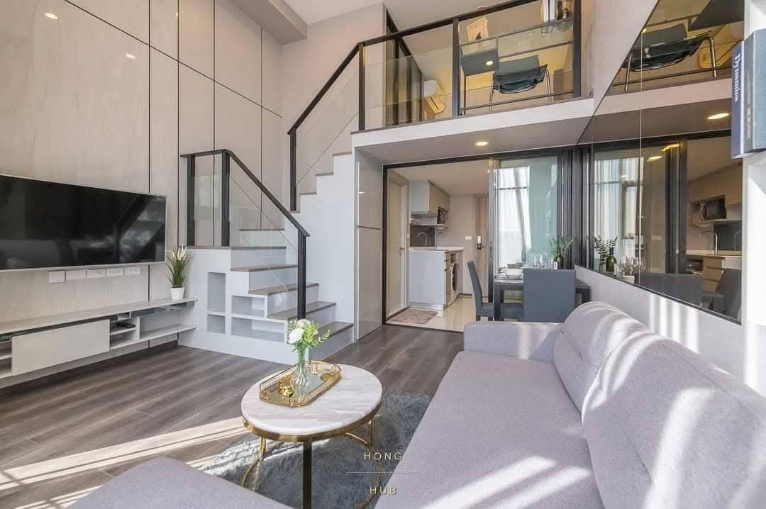 P660 Condo for rent Knightbridge Space Ratchayothin, Duplex room next to BTS Ratchayothin, beautiful room, fully furnished, special price