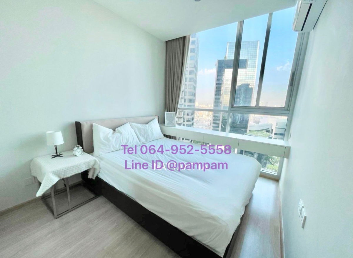 คอนโดให้เช่า : Noble Revolve Ratchada2 2 ห้องนอน ตกแต่งสวย ใกล้ MRT ศูนย์วัฒนธรรม