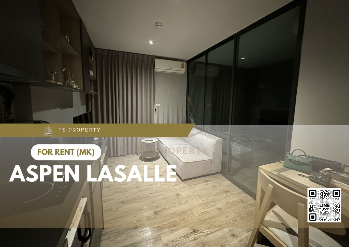 For rent 🔥 Aspen Lasalle 🔥 complete furniture and electrical appliances, near Sikarin Hospital.