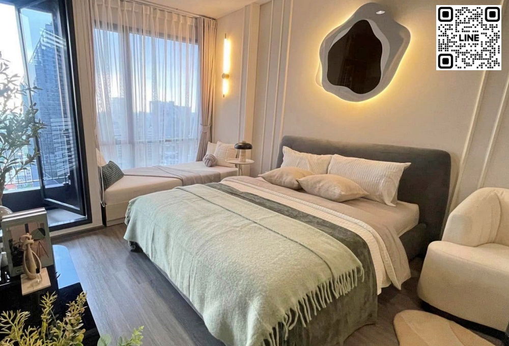 📲Line ID @556ryccg 🏙️30.56 sqm Studio Floor 24 IDEO Mobi RangNam Fully furnished near skytrain BTS Victory Monument & King Power
