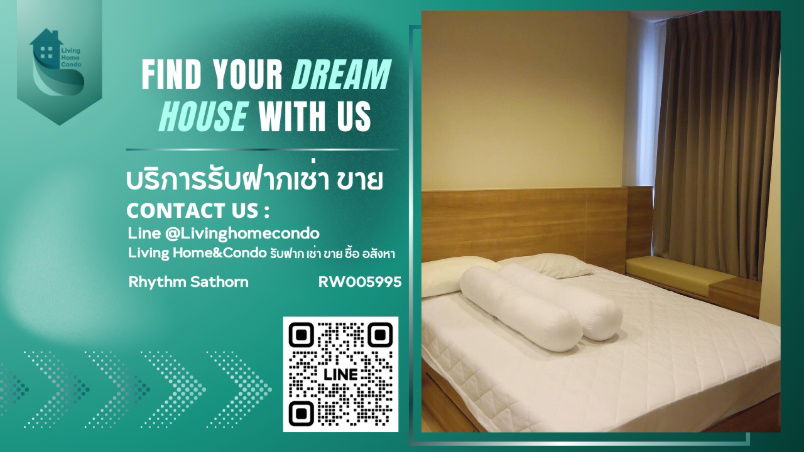 For rent Rhythm Sathorn, beautifully decorated room, city view, fully furnished. Ready to move in LH-RW005995
