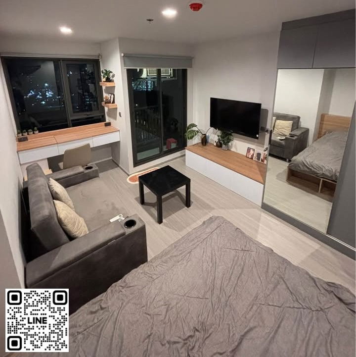 📲Line ID @556ryccg 🏢Studio 26.5 sqm Life Ladprao Fully furnished near skytrain BTS Ha Yaek Lat Phrao & subway MRT Phahon Yothin