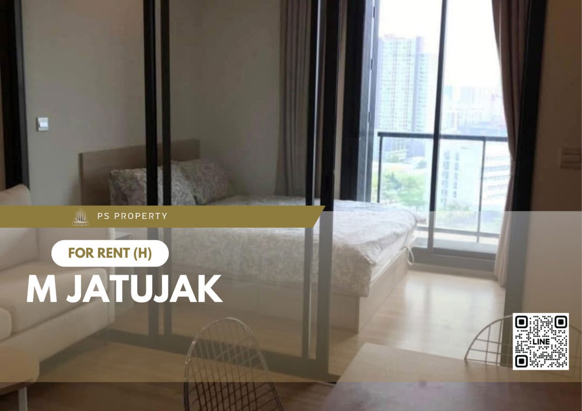 For rent 🔥 M Jatujak 🔥 near BTS Mo Chit, complete furniture and electrical appliances.