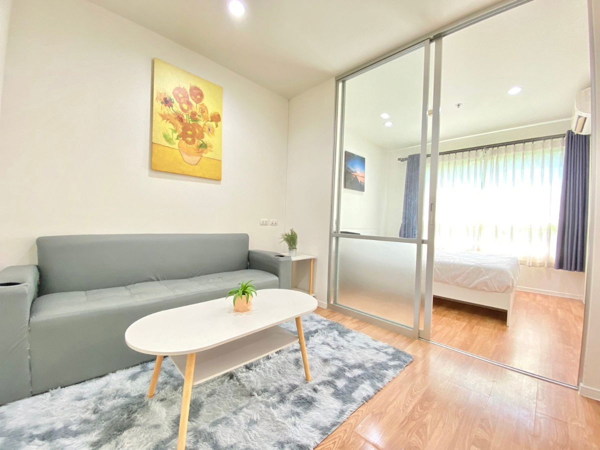 Condo for rent, Lumpini Park Nawamin-Sri Burapha, size 26 sq m, price 7000, including common area, built-in furniture, complete electrical appliances