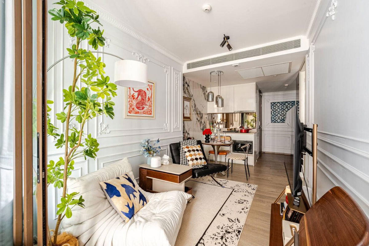 📲@556ryccg 💎41 sqm 2 Bedroom Floor 6 FYNN Asoke - Sukhumvit 10 Fully furnished near Benjakiti Park, BTS Nana, BTS Asoke