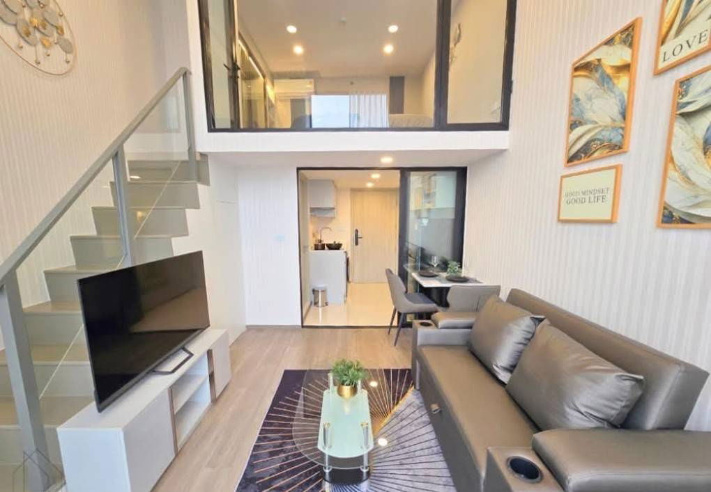 P686 Condo for rent So Origin Kaset Interchange, next to BTS Kaset, Duplex room, very beautiful room, ready to move in