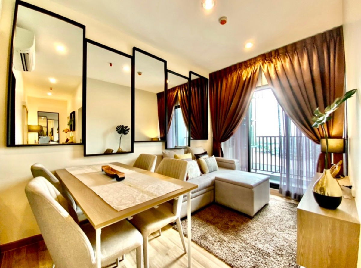 rent: Niche Mono Charoen Nakhon, 2 bedrooms, beautiful, ready to move in, view of the Chao Phraya River curve. Interested, add Line @841qqlnr