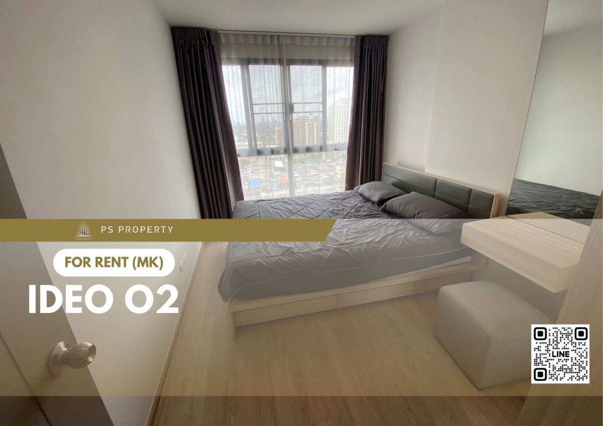 For rent 📍 IDEO O2 📍 near BTS Bangna, complete with furniture and electrical appliances.