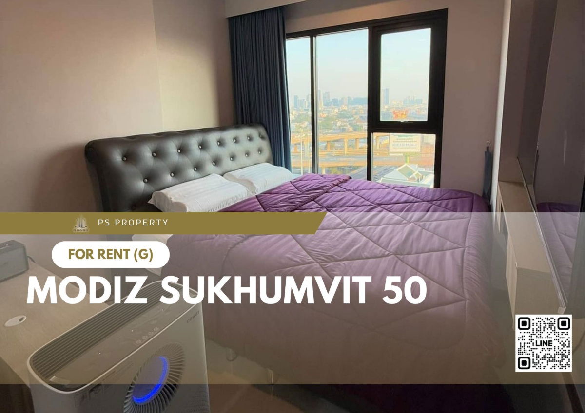 For rent 🔥 MODIZ Sukhumvit 50 🔥 Fully decorated room. With furniture Complete with electrical appliances, near BTS On Nut