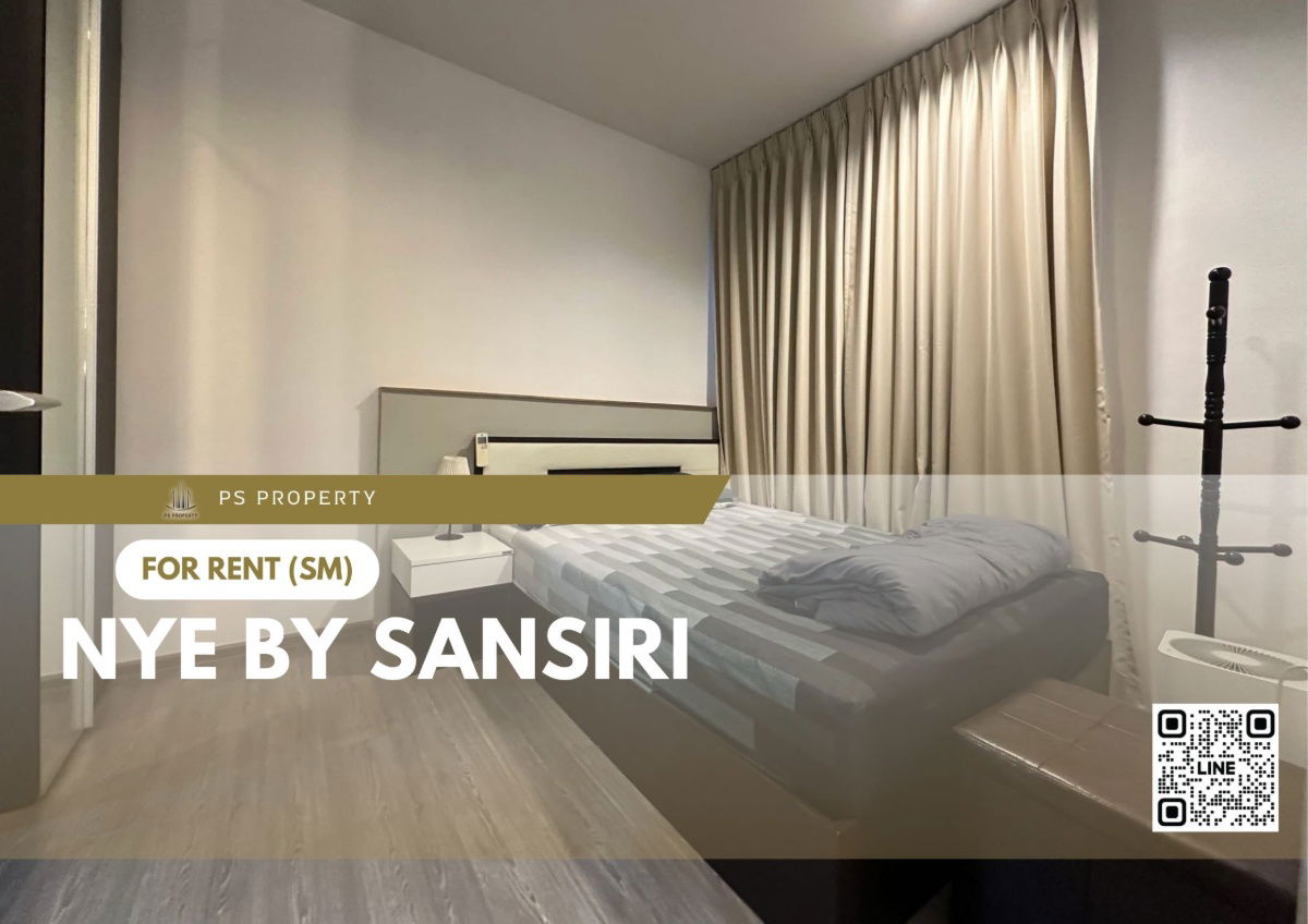 For rent ✨ Nye by Sansiri ✨ near BTS Wongwian Yai, complete with furniture and electrical appliances.
