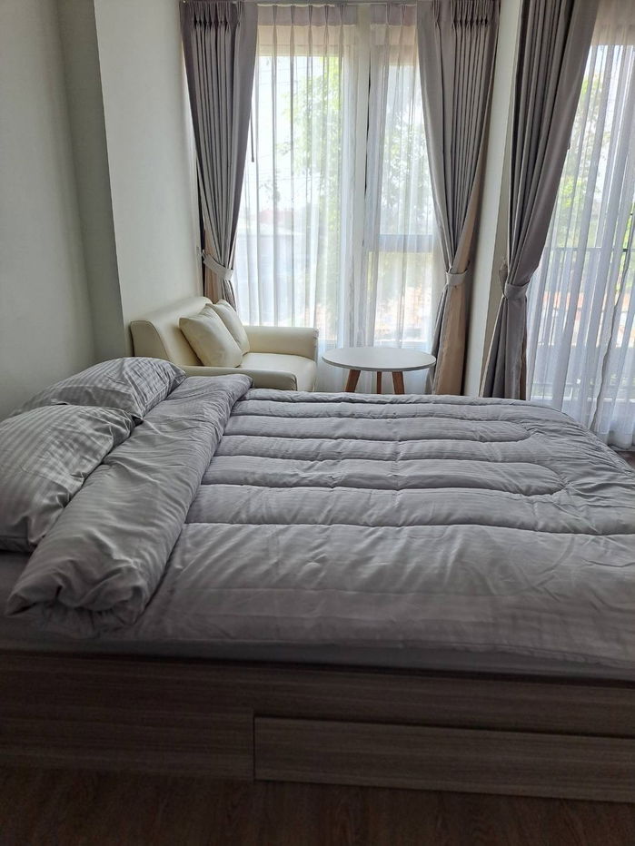 P695 Condo for rent The Origin Ramintra83, next to the BTS, beautiful room, fully furnished, has a washing machine