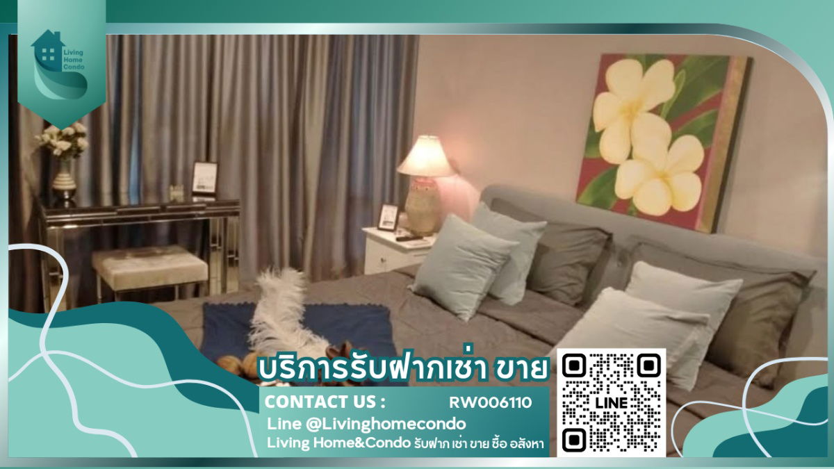 For rent Rhythm Sukhumvit​ 36-38 Beautiful room, high floor, fully furnished, ready to move in