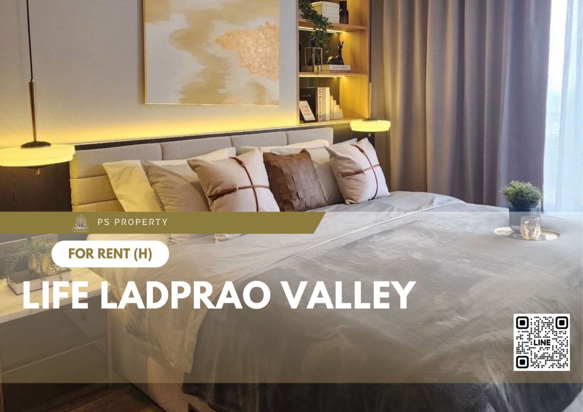 For rent 🔥 Life Ladprao Valley 🔥 Fully furnished and equipped with electrical appliances, near BTS Ha Yaek Lat Phrao