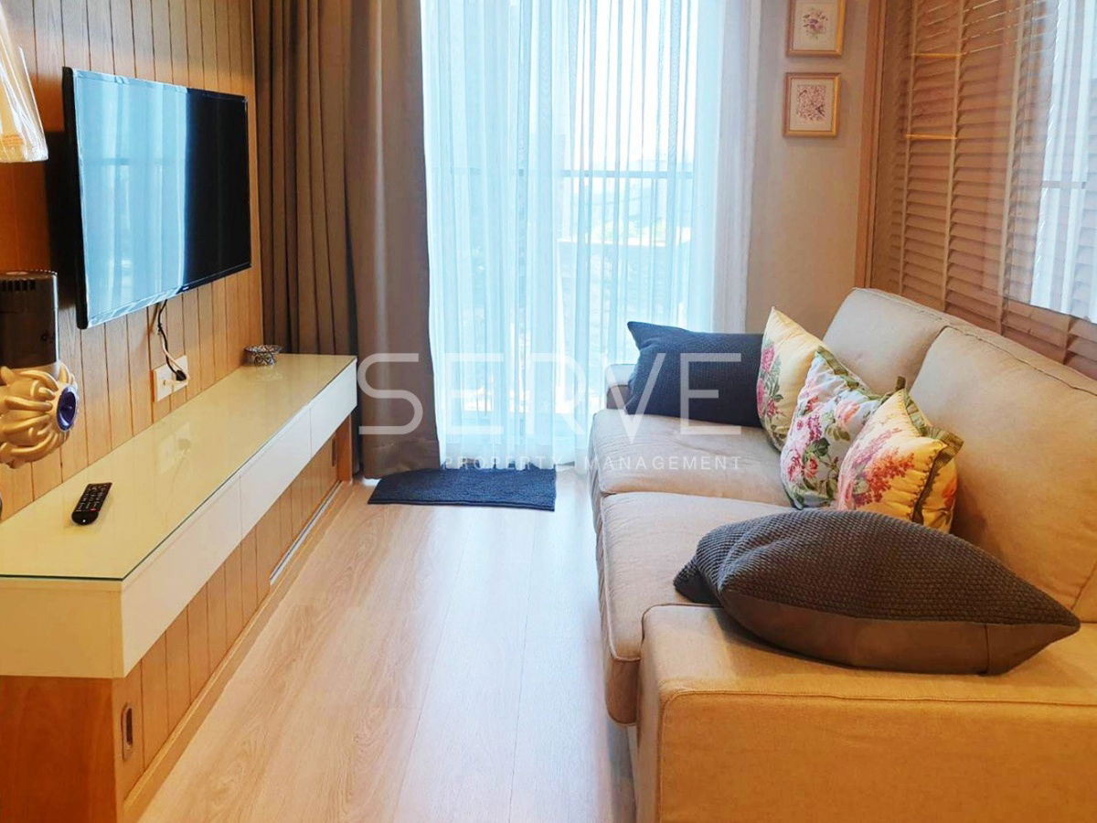 Homey & Cozy Style 1 Bed Good Location  MRT Thailand Cultural Centre 80 m @ Noble Revolve Ratchada 2