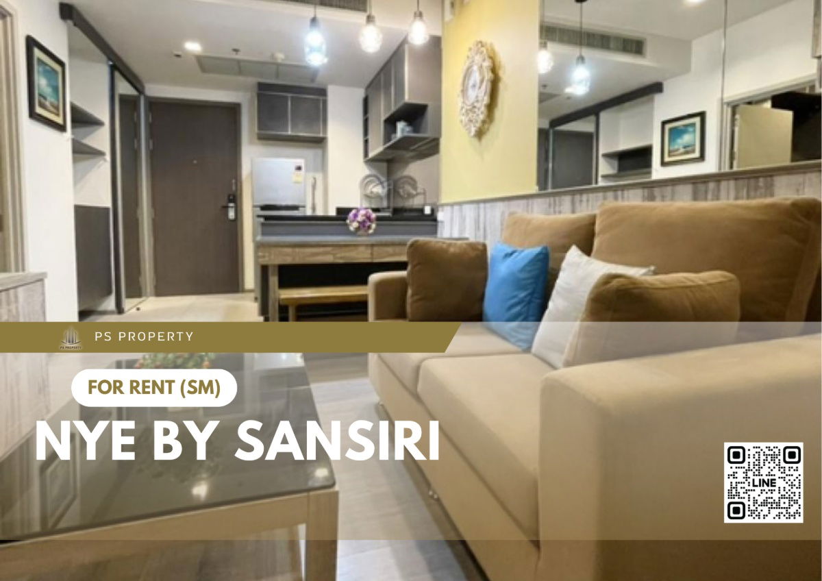 For rent 🔥 Nye by Sansiri 🔥 Fully furnished and equipped with electrical appliances, near BTS Wongwian Yai