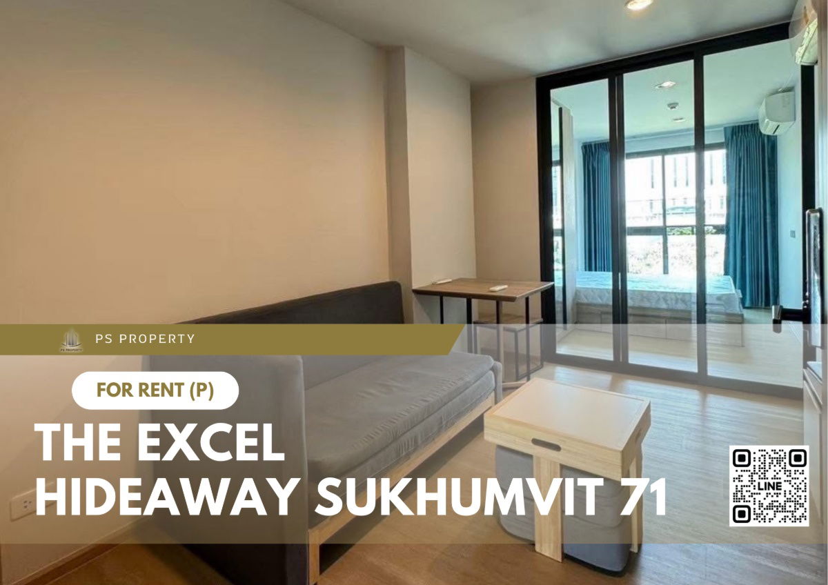 For rent 📍 The Excel Hideaway Sukhumvit 71 📍 Fully furnished and equipped with electrical appliances, near BTS On Nut