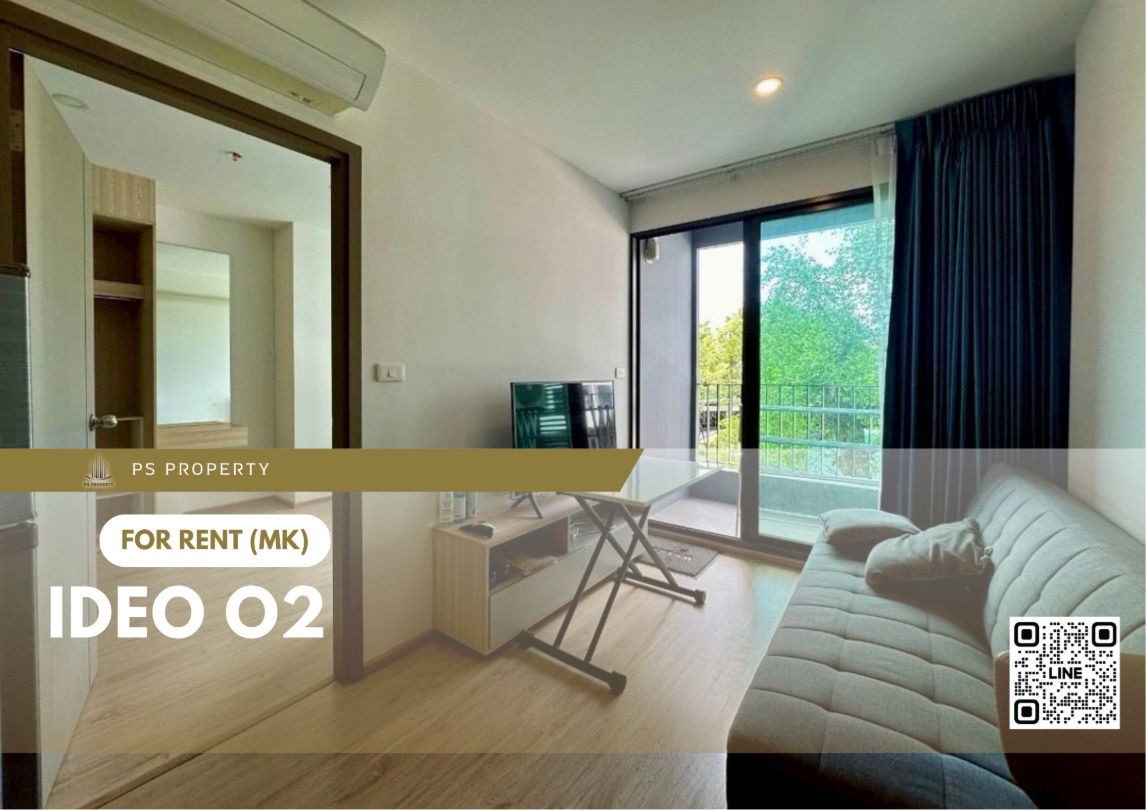 For rent 🔥 IDEO O2 🔥 Fully furnished and equipped with electrical appliances, near BTS Bangna