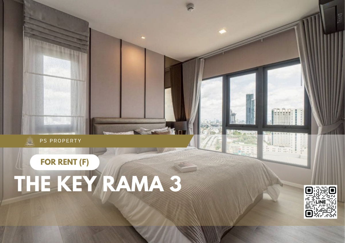 For rent 📍 The Key Rama 3 📍 Fully furnished and equipped with electrical appliances, near BRT Charoen Rat Station