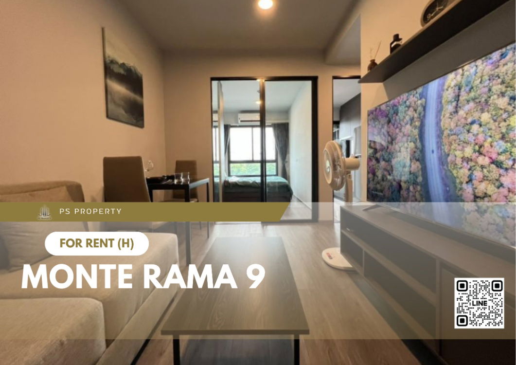 For rent 📍 Monte Rama 9 📍 Fully furnished and equipped with electrical appliances, near MRT Ramkhamhaeng
