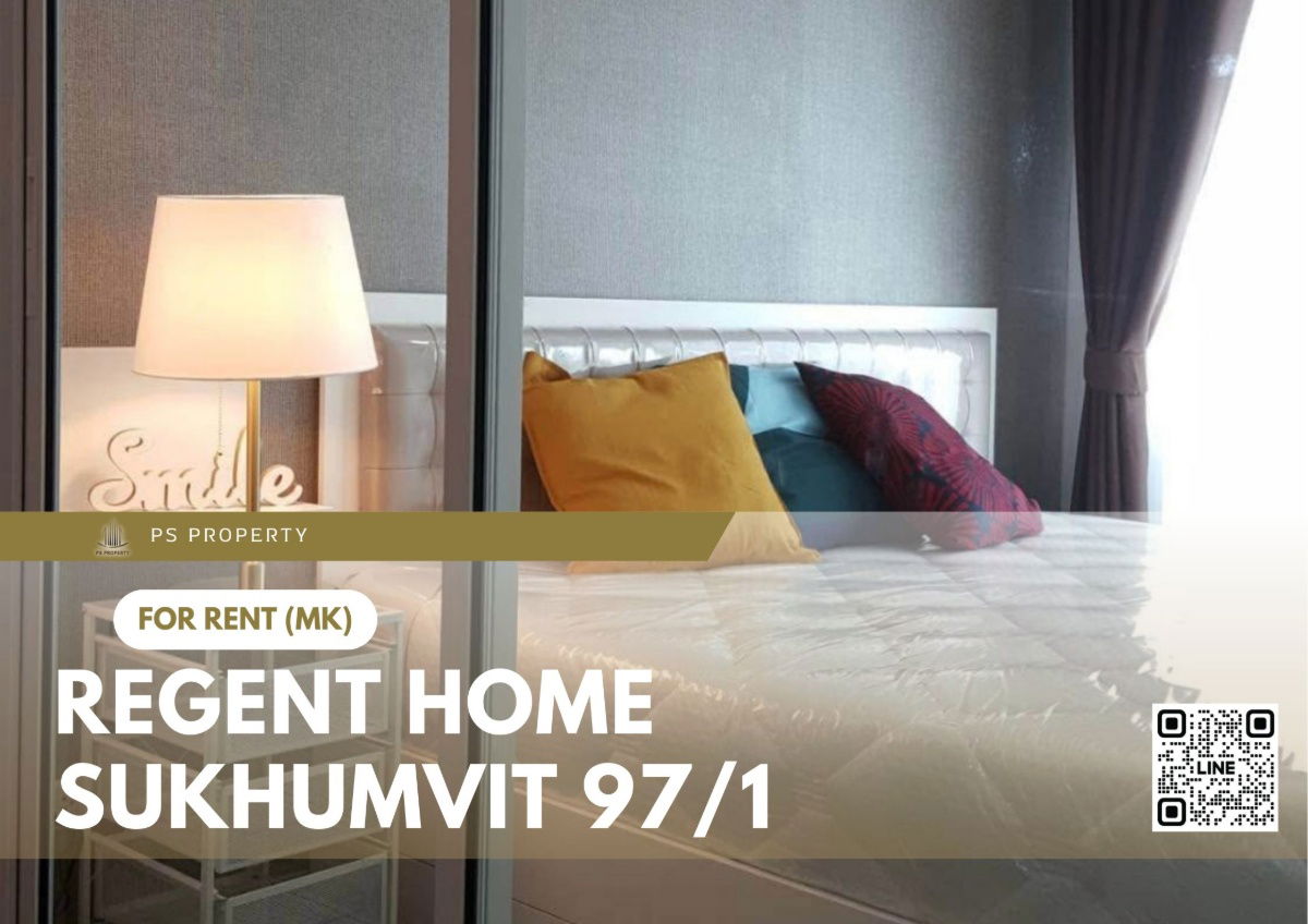 For rent ✨ Regent Home Sukhumvit 97/1 ✨ Fully furnished and equipped with electrical appliances, near BTS Punnawithi