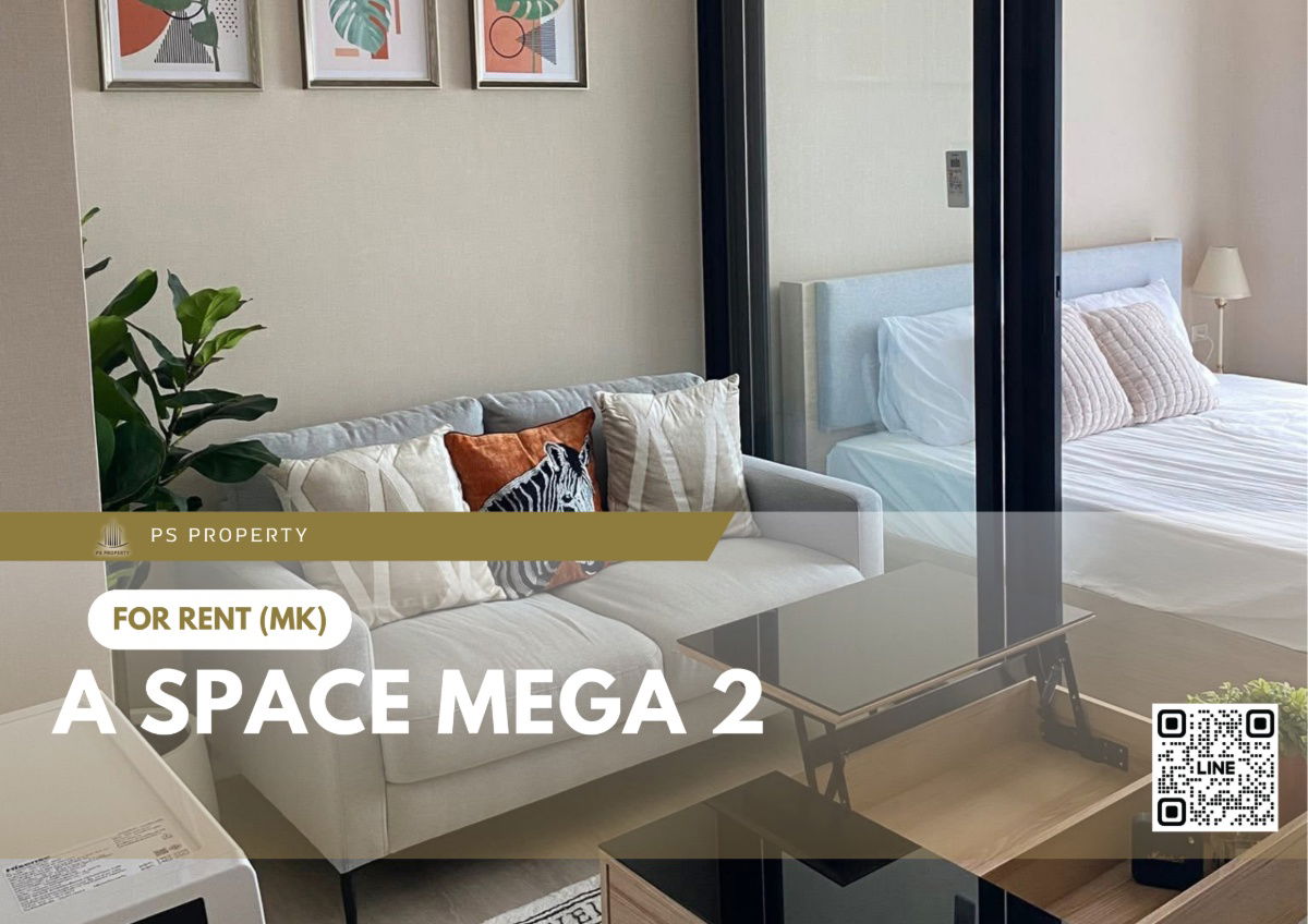 For rent 📍 A Space Mega 2 📍 Fully furnished and equipped with electrical appliances, near Mega Bangna