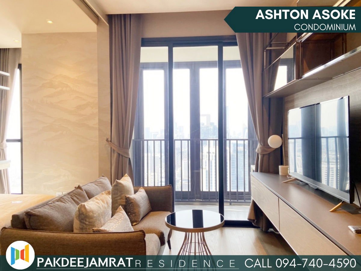 Rent Ashton Asoke 1 bedroom 1 bathroom size 35 sq.m. 28,000 baht / month
