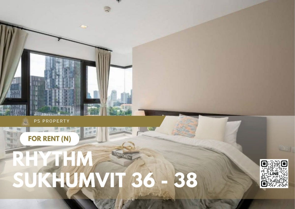For rent 🔥 Rhythm Sukhumvit 36 ​​- 38 🔥 2 bedrooms, 2 bathrooms, fully furnished and equipped with appliances.