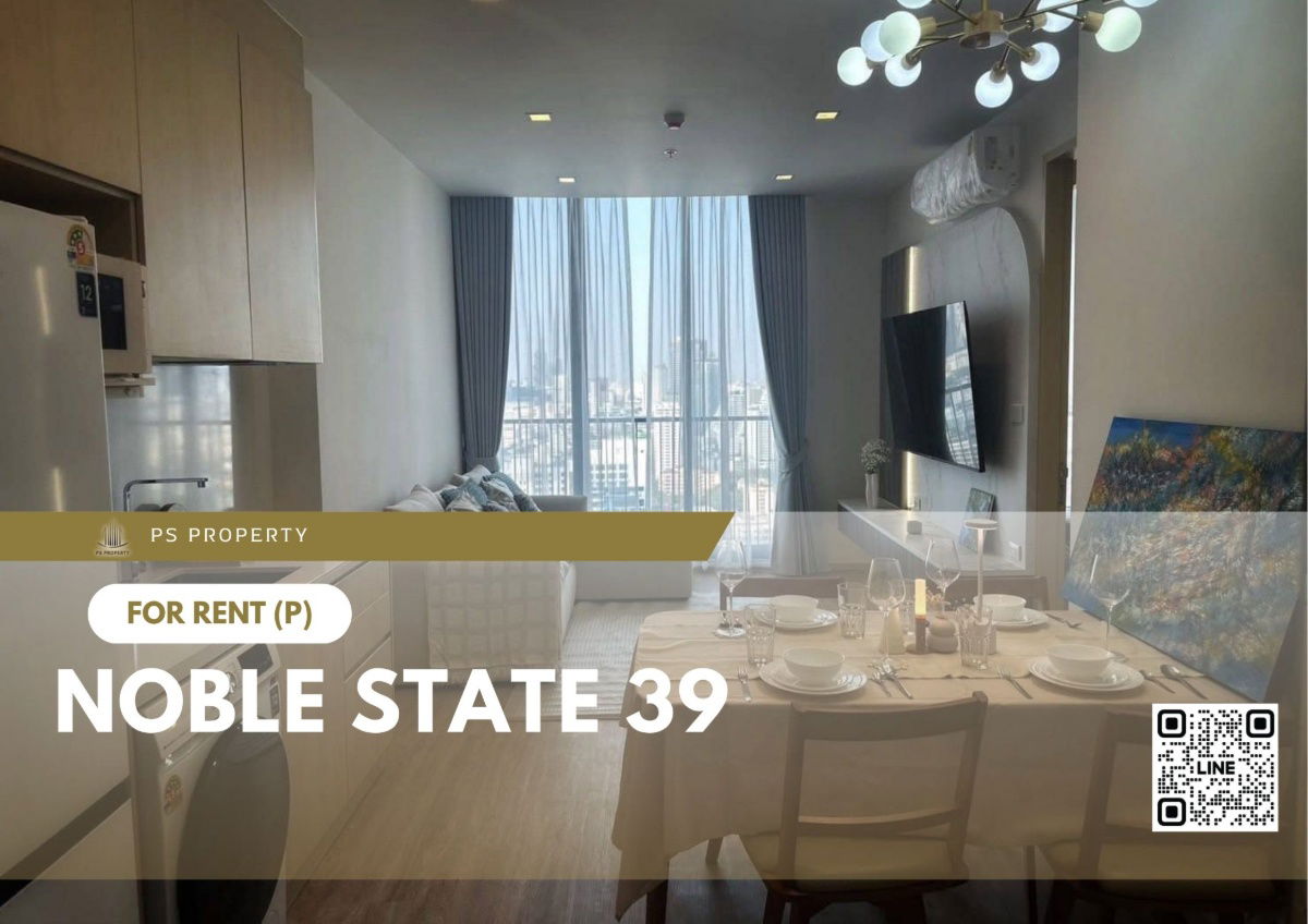 出租✨ NOBLE STATE 39 ✨ 靠近BTS Phrom Phong，家具家电齐全