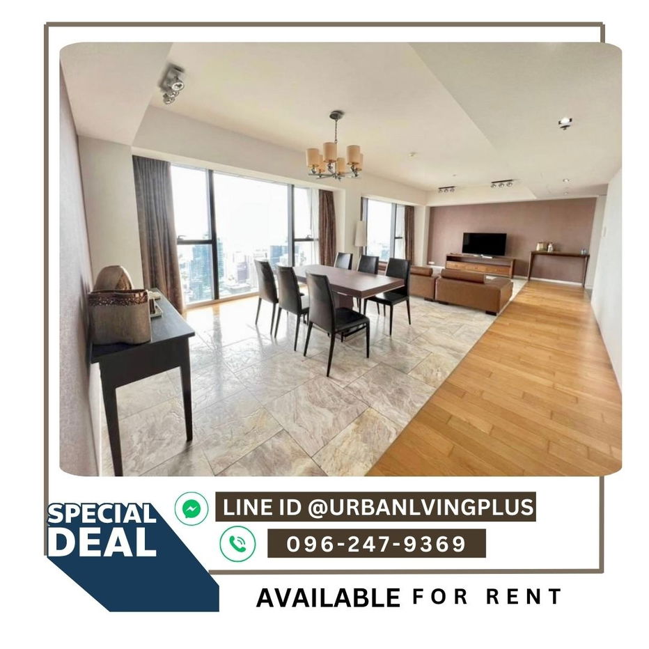 ( U20231027300 ) Tel/Line 096-2479369 , For Rent The Met Sathorn Condo, 3 bedrooms, 4 bathrooms + 1 maidroom🧹 197 sq.m. High floor💥💥