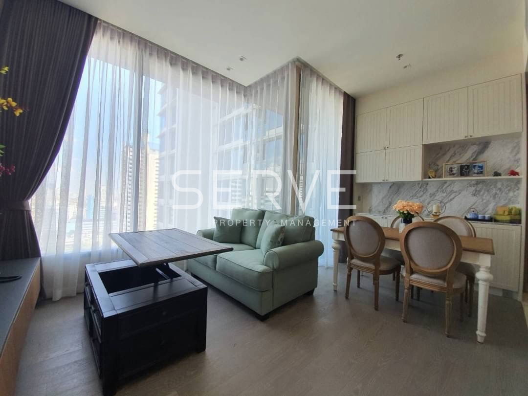 🔥61 K🔥 - 2 Beds with Bathtub 75 sq.m. High Fl. 15+ New Condo Close to BTS Asok & MRT Sukhumvit 550 m. at The Esse Asoke Condo / For Rent