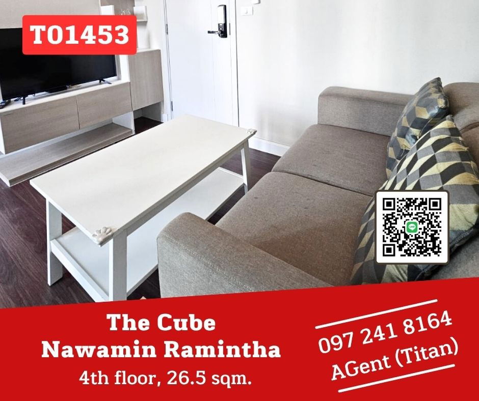 🔥🔥🎯 Urgent! Rent a condo The Cube. Nawamin 🔥🔥 All new renovated rooms  Like to talk to the event (T01453)