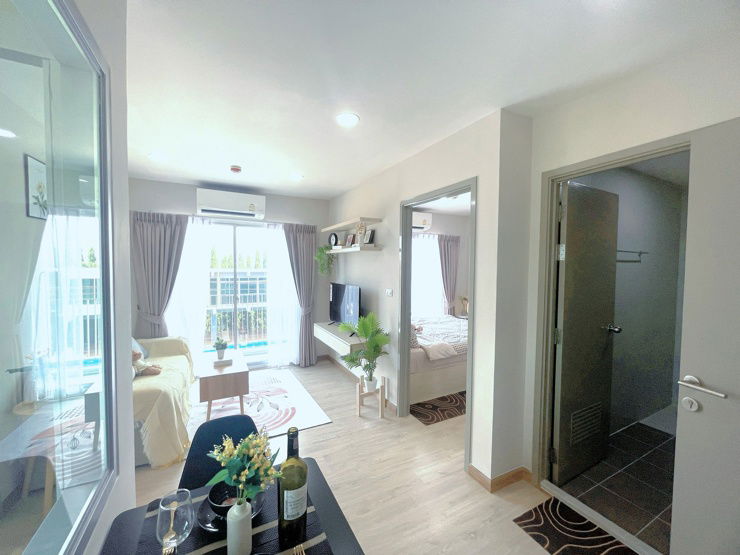 📢 For Rent: Be Condo near Bangkok University 2 bedrooms Building B, 4th floor, 40 sq.m.