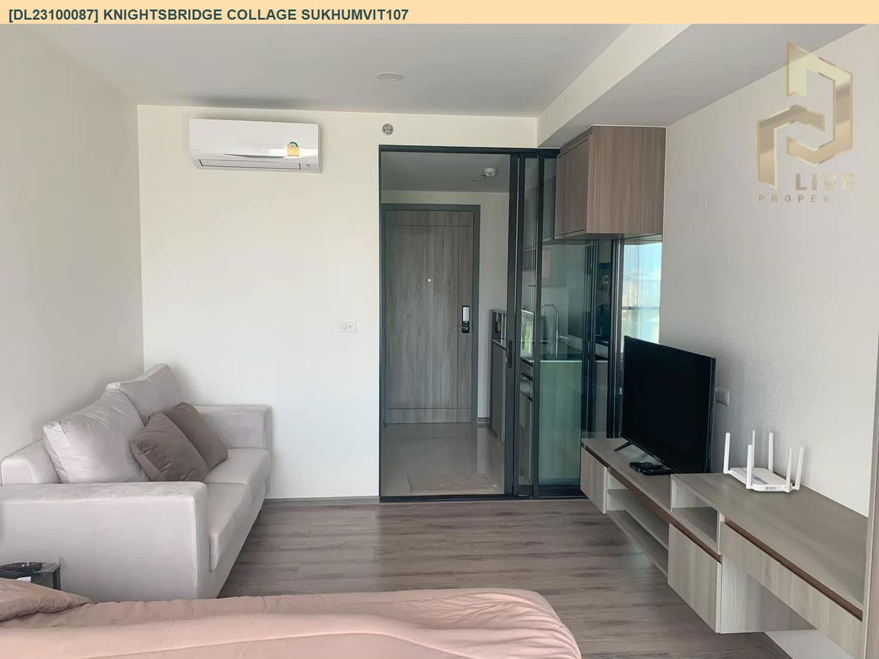DL23100087 Condo for rent, KNIGHTSBRIDGE COLLAGE SUKHUMVIT107 near BTS Bearing, ready to move in, call urgently 0842740999 LineID @523dslwi