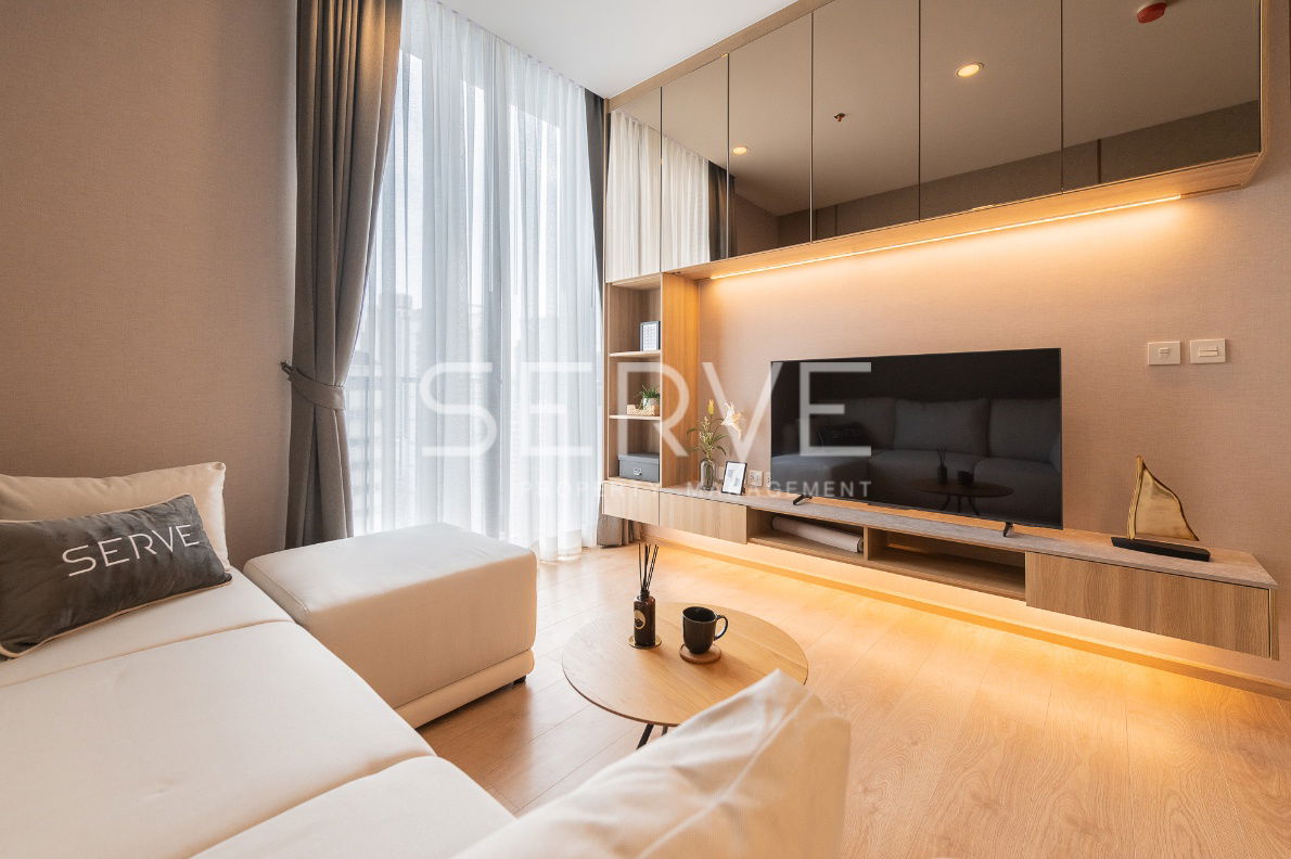 🔥Hot Deal 45K🔥! Modern Style 2 beds High Fl. 15+ Close to BTS Asok & MRT Sukhumvit 550 m. at Noble BE19 Condo / For Rent
