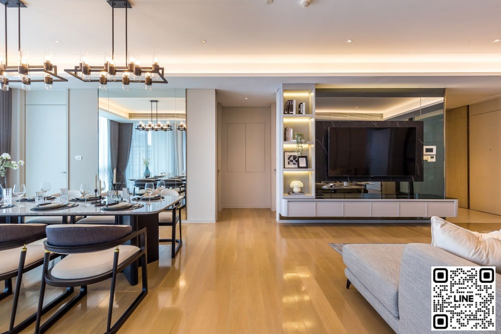 ✨线路 ID @556ryccg 🚞Lumpini 公园附近的豪华公寓 168 平方米 2 卧室楼层 5 Baan Sindhorn, LangSuan 路 家具齐全