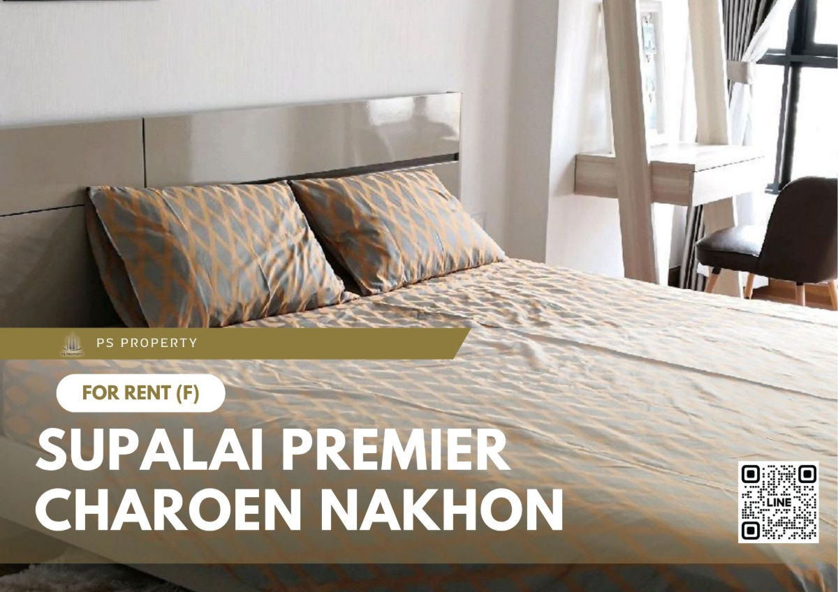 For rent 📍 Supalai Premier Charoen Nakhon 📍100 meters from BTS Khlong San, in the heart of Sathorn, complete with electrical appliances