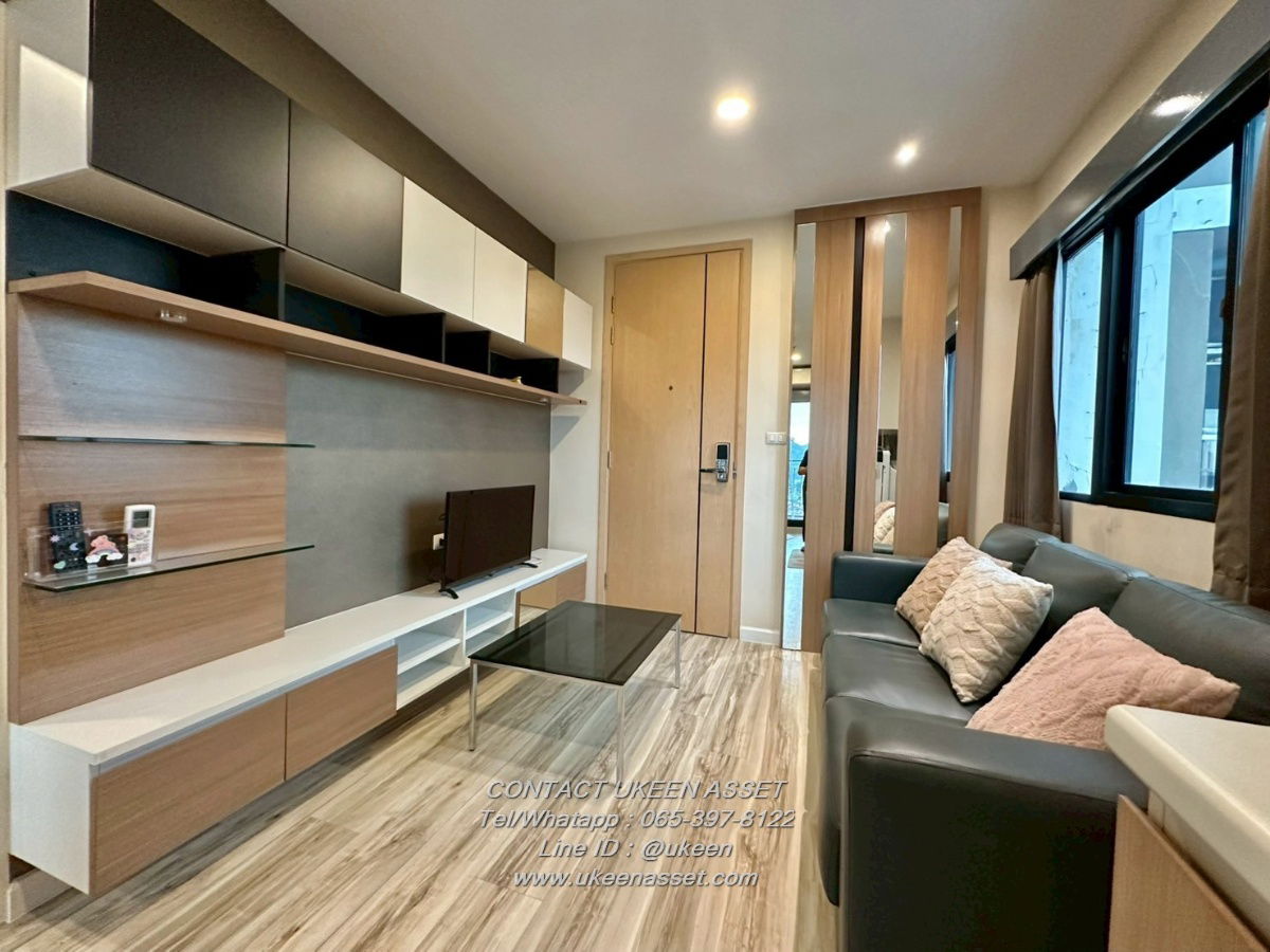 UK01-007 Plus Condo for rent, Sriracha, last corner room 🌳✨ next to Assumption School, Sriracha 💰 8,500 baht/month, 1 bedroom | 33 sq m.